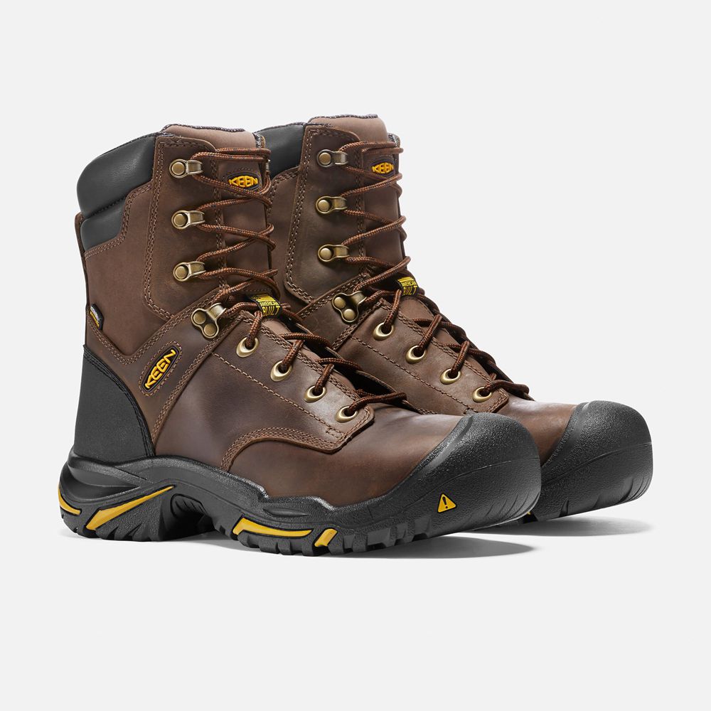 Keen Laarzen Heren Bruin - Mt Vernon 8\" (Steel Toe) - 43870-APOM